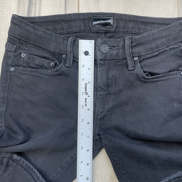 MOTHER The Looker Black Skinny Jeans Mid‎ Rize Size 25 Timeless Minimalist Glam - Picture 12 of 14
